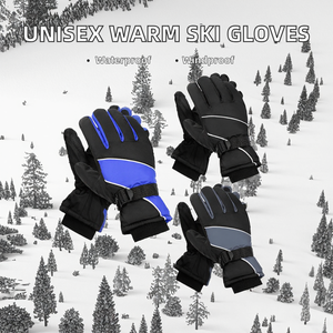 Custom Winter Ski Gloves Waterproof Touchscreen Thermal Insulated Snowboarding Sports Factory Wholesale - Product Image 2