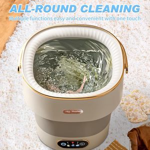 Mini Lavadora Portátil Eléctrica de Plástico Plegable de 15L con Cesta de Centrifugado para Ropa Interior - Product Image 2