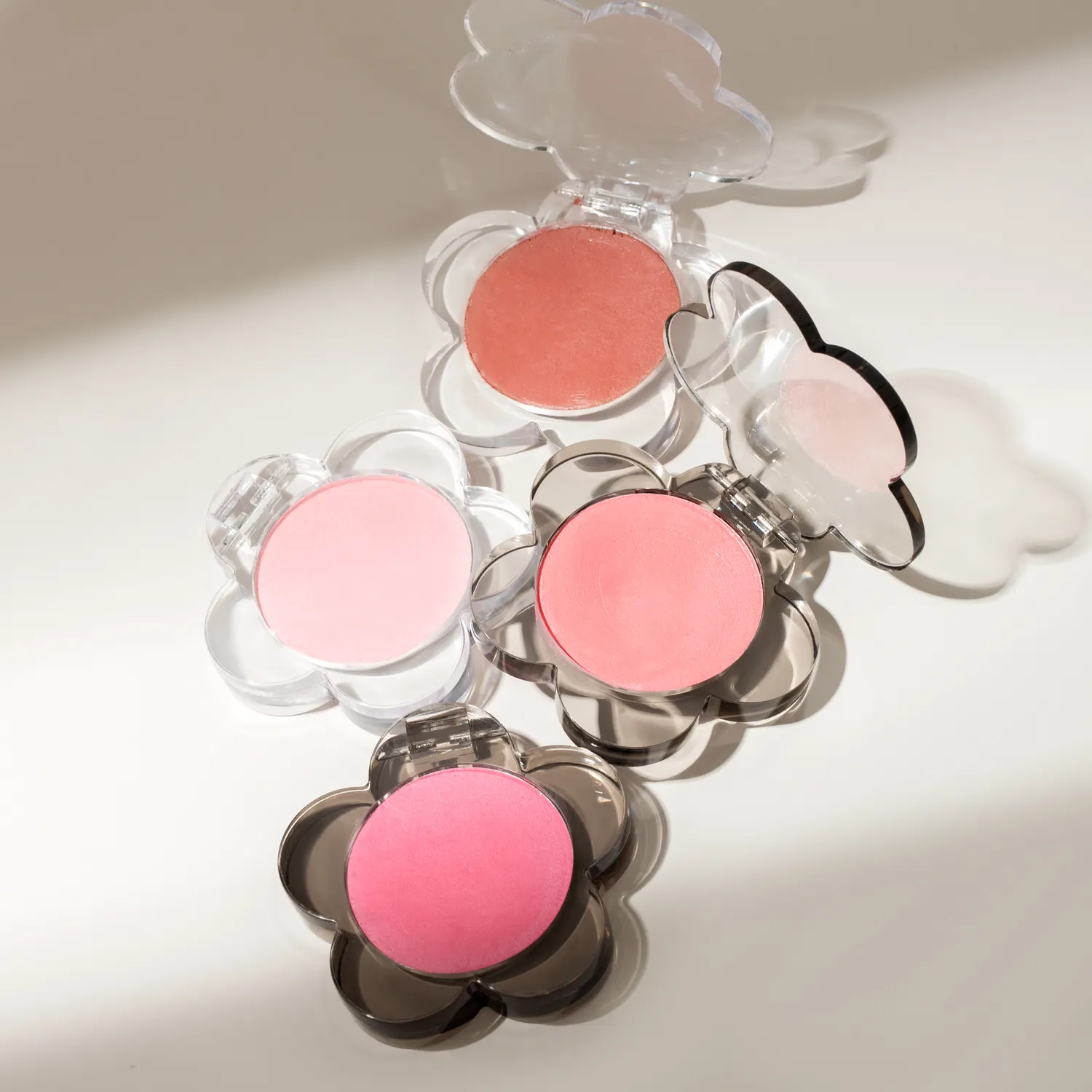 Oem palet perona pipi krim dan Bedak Blush merek 3 In 1 warna bening Magic Jelly Sheglam Makeup Blush