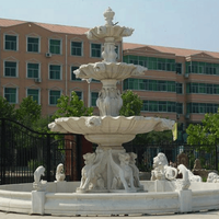 Fuente de Agua Moderna Personalizada de Mármol de Color para Exteriores con Control Programable, Diseño de Caballo para Decoración de Jardín o Patio, Fácil Instalación