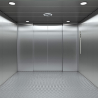 Ascenseur de fret à traction en acier inoxydable, contemporain, durable et sûr pour hôtels et entrepôts