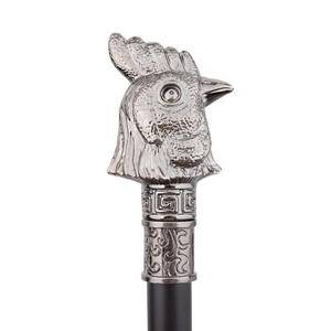 Cabeza de pollo de plata antigua moda bastón decorativo bastón elegante moda bastón Cosplay aleación Crosier Vintage Stick - Product Image 2