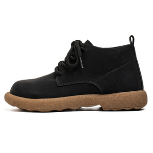 Chaussures en cuir souple pour hommes, petites chaussures en cuir, bottes hautes d'hiver, nouvelle collection, taille plus 46, chaussures décontractées antidérapantes pour hommes - Product Image 3