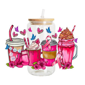 Transfert étanche Uv Autocollant Étiquette <span class=keywords><strong>Cancer</strong></span> Du <span class=keywords><strong>Sein</strong></span> pour Tasses Wraps Emballage Uv Dtf Imprimer - Product Image 4