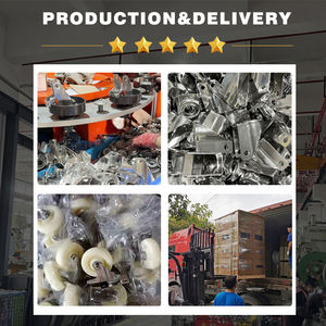 Roulettes de chaise de bureau en gros d'usine, roulettes pivotantes en acier inoxydable de 1,5 pouce et 2 pouces, roulettes en polyamide et nylon - Product Image 5