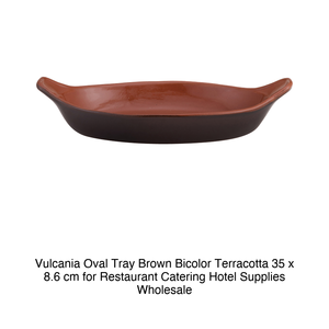 จานเสิร์ฟวัลคาเนีย โอวัล เทอร์ราคอตต้า 35 × 8.6 ซม. สีน้ำตาลทูโทน - Product Image 2