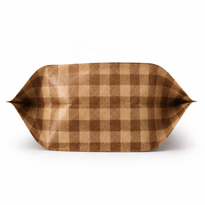 Custom Printed Kraft Paper Cookie Packaging Bag Resealable Zipper Stand Up Pouch with Clear <b>Window</b> - Product Image 6