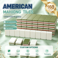 Jeu de Mahjong Chinois Classique 144 Tuiles, Personnalisé sur Mesure, en Acrylique, pour Voyage