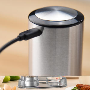 Moulin à poivre automatique, moulin à sel et à poivre, rechargeable par USB, réglage de la grosseur, moulin à épices avec lumière LED, outil de cuisine - Product Image 5