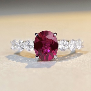 S925 Women's Pure Silver <strong>3</strong>-<strong>carat</strong> Fanta Colored Diamond <strong>Ring</strong> - Product Image 2