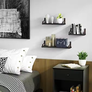 Estantería flotante de madera montada en la pared, estantes de almacenamiento para dormitorio, sala de estar, baño, cocina y oficina - Product Image 4
