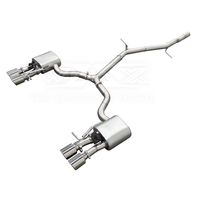 Échappement arrière à valves en acier inoxydable avec quatre sorties pour Audi A4 B9.5 2020-2024 2.0T FWD AWD, son doux, ajoute un collecteur pour un son fort.