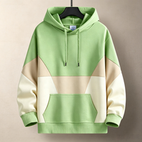 Sweat-shirts à capuche haut de gamme pour hommes, color block, personnalisés, coupe oversize, épaules tombantes, poche kangourou, style streetwear, OEM ODM