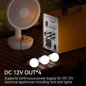 ชุดระบบพลังงานแสงอาทิตย์สำหรับบ้าน PicoSolar PN-DJ1220 Pine 300W พร้อมแบตเตอรี่ LifePO4 แผงโซลาร์เซลล์แบบโมโนคริสตัลไลน์ซิลิคอน ตัวควบคุม MPPT/PWM ระบบไฟฟ้ากระแสสลับ - Product Image 4