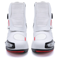 Bottes de moto mi-hautes pour motards, chaussures de moto professionnelles tout-terrain, imperméables et anti-collision pour la sécurité des pieds