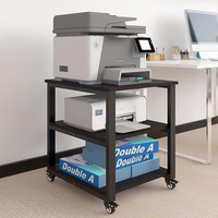 Rak Printer Laser JH-Mech, Stand Mesin Besar, Kokoh, Tipe Lantai, 3 Tingkat, Logam, Perlengkapan Kantor