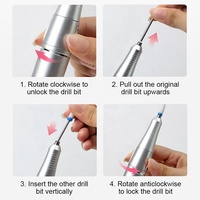 Kit de lime électrique rechargeable, ensemble de manucure et de pédicure sans fil, perceuse à ongles professionnelle 35000 tr/min pour les ongles