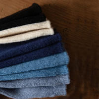 Chaussettes en laine à motif rayé en tricot, bleu cerf Klein, pour fille, collection Hiver 2026