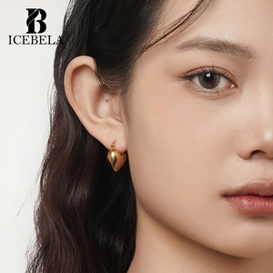 Orecchini a Clip Vintage in Argento Sterling 925, Placcati in Oro, Geometrici e Lucidi per Ragazze - Product Image 4