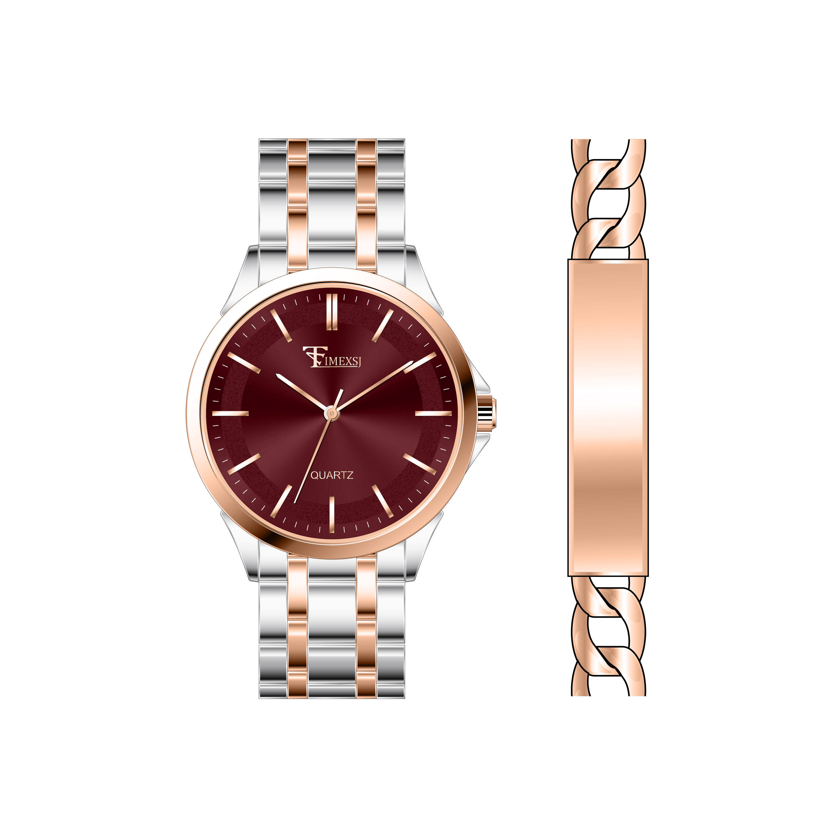 Two Tone Rose Gold