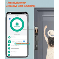 Cerradura Inteligente Antirrobo Personalizada con Cámara, Reconocimiento Facial 3D, Contraseña y Nube |   Aplicación Tuya con Wi-Fi para Puertas de Madera