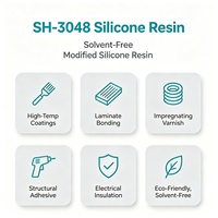 Resin Silikon Modifikasi Bebas Pelarut SH-3048, Dapat Mengeras Pada Suhu Ruangan untuk Lapisan Tahan Suhu Tinggi