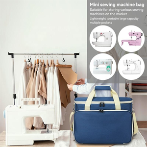 กระเป๋าผ้าอเนกประสงค์สำหรับจักรเย็บผ้าในบ้านพร้อมอุปกรณ์เสริมพิเศษกระเป๋าเก็บของหลายช่องสำหรับห้องนั่งเล่น - Product Image 3