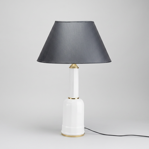 Lámpara de aceite de vidrio cónico con base de latón y pantalla transparente, accesorio de iluminación para decoración del hogar - Product Image 5