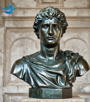 Statue d'ange occidental en cuivre de taille réelle, célèbre sculpture en bronze de la tête de David de Michel-Ange avec ailes, pour jardin