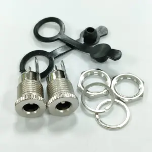 DC-099 5.5 mm x 2.1mm DC Power Jack Socket Female nickel plated Panel Mount Connector 2.1/2.5 dc099+dust cover