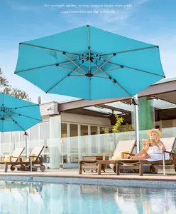 Зонт наружный ZUOAN, алюминиевый сверхпрочный круглый консольный зонт для террасы