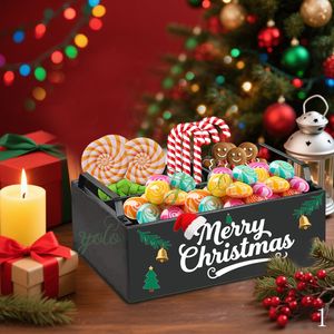 Kerstcadeau Creatieve Chocolade Cake Cookie Eve Kinderen Lade Opslag Hout Snack Tray Snacke Bruiloft Snoep Doos Voor Gasten - Product Image 5