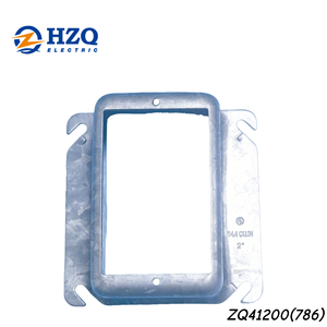 Cache-prise électrique carré 4x4 1 gang <span class=keywords><strong>de</strong></span> 1 pouce surélevé avec fentes <span class=keywords><strong>de</strong></span> montage inclinées Modèle AP-11203 - Product Image 3