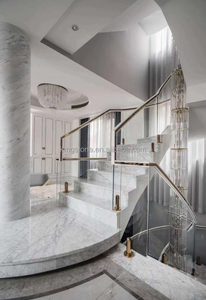 Losa de mármol blanco de Carrara pulido, diseño moderno, azulejo Natural afilado, Villa, Hotel, suelo de pared, encimera, escaleras, bloque de pavimentación - Product Image 2