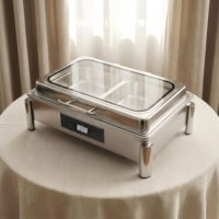 Chauffe-Plat Électrique Professionnel en Acier Inoxydable pour Buffet, Plat de Service pour Restaurant et Hôtels