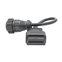 Cable Adaptador de Puerto Serie OBD2 de 16 Pines a DB9, RS232, 12V, 2W