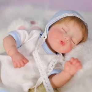 Muñeca <span class=keywords><strong>Reborn</strong></span> de Silicona Sólida de 12 Pulgadas, Simulación de Bebé <span class=keywords><strong>Reborn</strong></span>, Muñeca <span class=keywords><strong>con</strong></span> <span class=keywords><strong>Ojos</strong></span> <span class=keywords><strong>Cerrados</strong></span>, <span class=keywords><strong>con</strong></span> Chupete y Biberón - Product Image 3