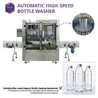 Laveuse automatique haute vitesse pour bouteilles en verre (lait, jus, eau, huile et gel) avec contrôle PLC et rinçage haute pression