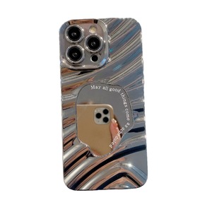 Funda Espejo Electrochapada para <span class=keywords><strong>iPhone</strong></span> 17 <span class=keywords><strong>Pro</strong></span> <span class=keywords><strong>Max</strong></span> 16 Plus 15, Diseño Ondulado, Antigolpes, Cubierta Suave Protectora para Apple 16Plus - Product Image 5