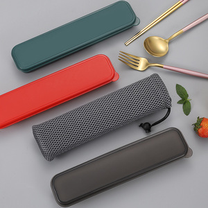 Boîte de rangement <span class=keywords><strong>vide</strong></span> écologique réutilisable en paille de blé avec couvercle, étui de voyage pour <span class=keywords><strong>couverts</strong></span>/pailles/baguettes, personnalisable avec logo - Product Image 1