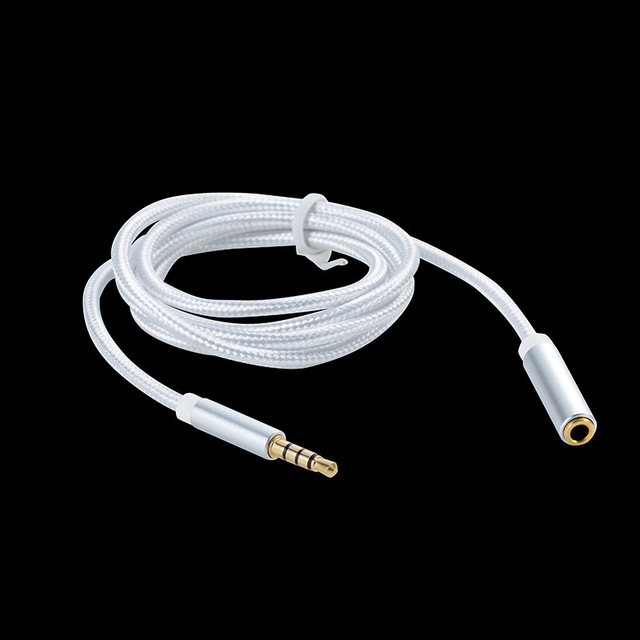 6FT 2M 3.5mm Audio Extension Cable 4 Poles Male to Female 3.5mm Jack Aux Cable for Headphones Speakers