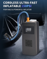 Batterie externe 8000mAh 15V 120W 800A avec lumière LED, démarreur de voiture et fonction gonfleur de pneus, outils d'urgence pour voiture et moto