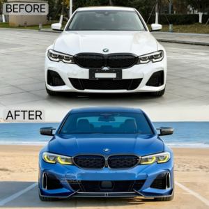 Labbro Anteriore in Fibra di Carbonio Stile ADR per <span class=keywords><strong>BMW</strong></span> Serie 3 G20 <span class=keywords><strong>330i</strong></span> M340i Pre LCI, Spoiler Paraurti Anteriore, Splitter, Kit Carrozzeria - Product Image 4