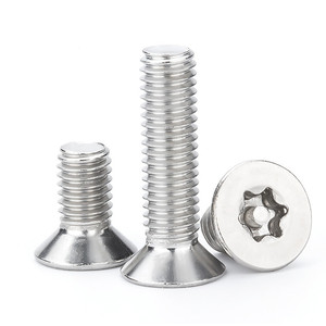 Tornillo de Seguridad Torx de Cabeza Avellanada de Acero Inoxidable 304 de Alta Calidad, Métrico M2-M8, Grado Estándar A2-70, Marca NINDEJIN - Product Image 3