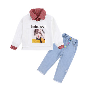 Vêtements en gros : Derniers modèles de t-shirts à col fantaisie et jeans unis, avec impression personnalisée, en provenance de Chine, prix à Singapour - Product Image 1