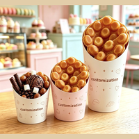 Boîte alimentaire en papier kraft jetable personnalisée en gros avec impression, pelliculage mat, pour frites, cuisses de poulet frites, snacks à emporter en vrac
