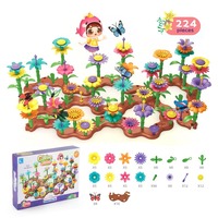 Vente chaude Creative Jouets Éducatifs Jardin Blocs De Construction DIY Construction Jouet Fleur pour Enfants Fleur Jardin Ensemble De Construction