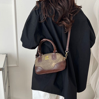 YY0094 Nouveaux sacs à bandoulière pour femmes en cuir PU et toile avec doublure en polyester, design durable