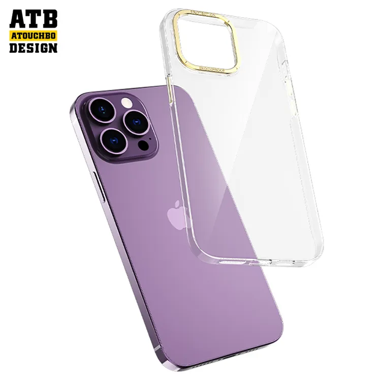 Atouchbo 0.13 Zero-Sense Crystal Alloy Guard Case For Iphone 14 Pro Max Case Clear Transparent Case