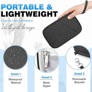 Porta Pasaportes Impermeable Premium con Bloqueo RFID, Organizador de Boletos de Viaje, Material de Poliéster, Estilo Minimalista, para Todas las Temporadas - Product Image 6